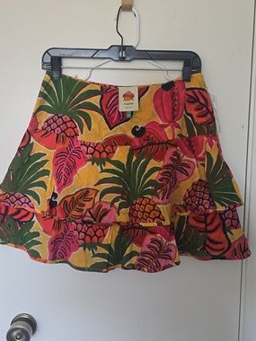 FARM Rio Tropical Mini Skirt - Pink, Green, Yellow